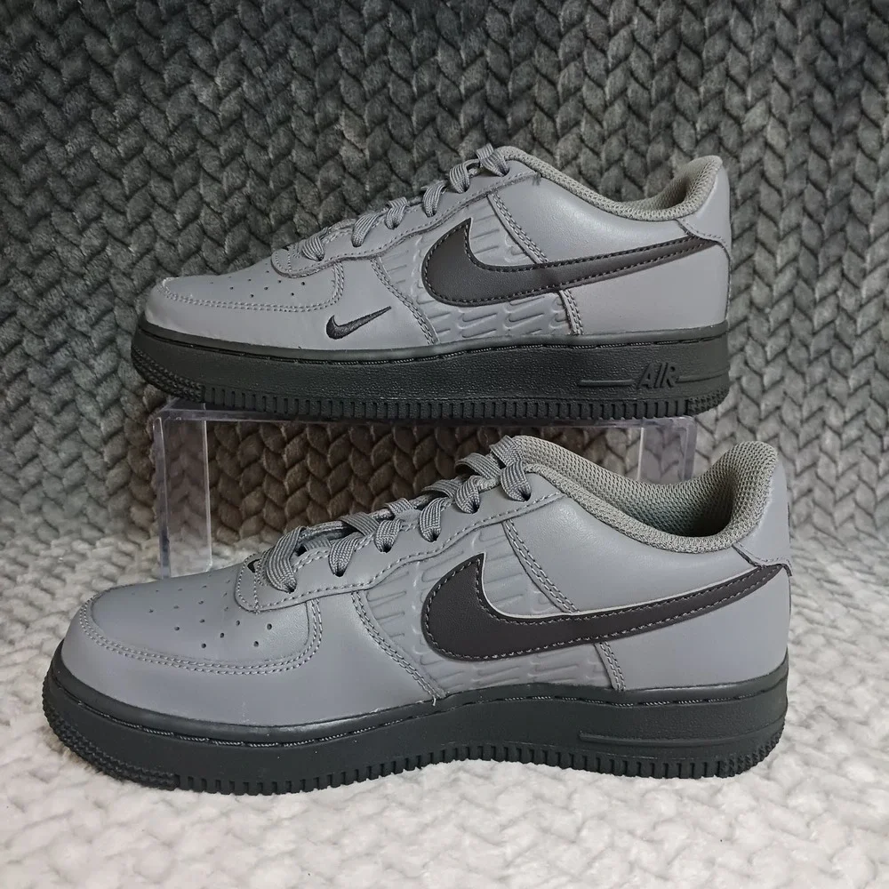 Nike Air Force 1 GS Low Cool Gray Anthracite Sneakers Shoes Size 4.5Y Women's 6
